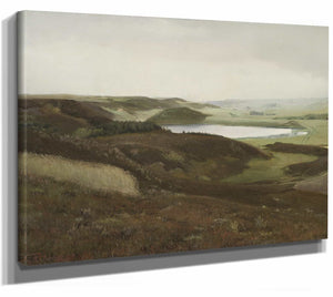 La Ring 14" x 11" / Stretched Canvas Wrap A Landscape Near Bryrup Jutland By La Ring