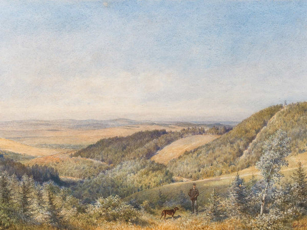 Gottfried Seelos A Landscape Near Sebetov Castle By Gottfried Seelos