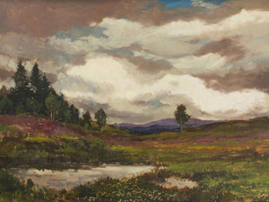 Gustav Macoun A Landscape With Heathland By Gustav Macoun