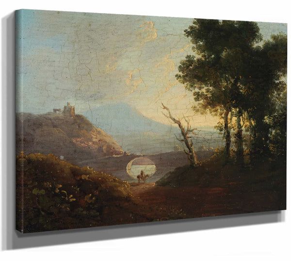 James Arthur Oconnor 14" x 11" / Stretched Canvas Wrap A Landscape By James Arthur Oconnor