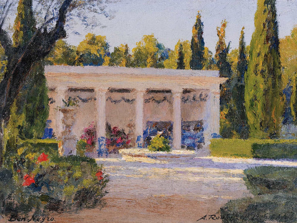 Alexandre Roubtzoff A Loggia In The Ben Negro Park In Bizerte By Alexandre Roubtzoff