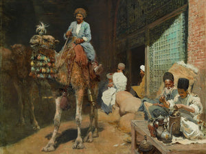 Edwin Lord Weeks A Market In Ispahan By Edwin Lord Weeks