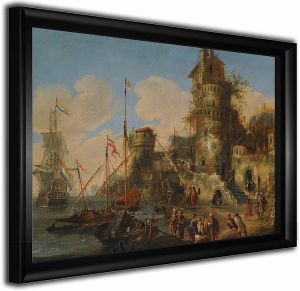 A Mediterranean Harbour Capriccio By Peter Van De Velde