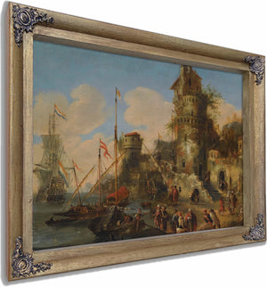 A Mediterranean Harbour Capriccio By Peter Van De Velde