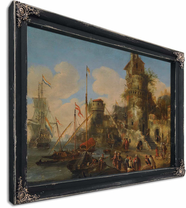 A Mediterranean Harbour Capriccio By Peter Van De Velde