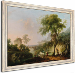 A Mediterranean Landscape With Shepherds And Their Flock By Michael Wutky