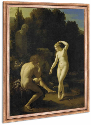 A Nymph Dancing To A Shepherds Flute By Adriaen Van Der Werff