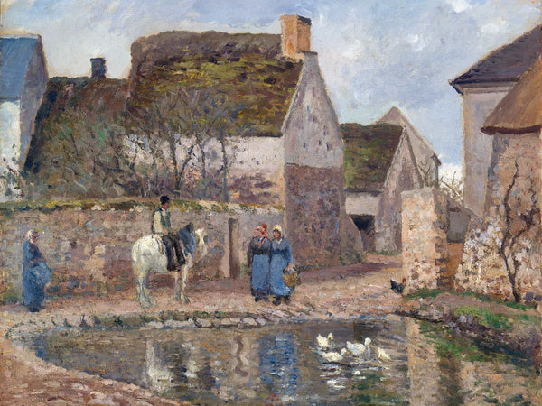 Camille Pissarro A Pond In Ennery By Camille Pissarro