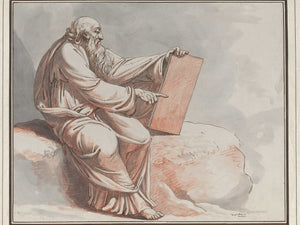 Johann Heinrich Lips A Prophet Seated On A Rock By Johann Heinrich Lips