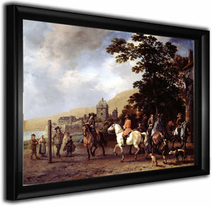 A Riding School In The Open Air By Abraham Van Calraet