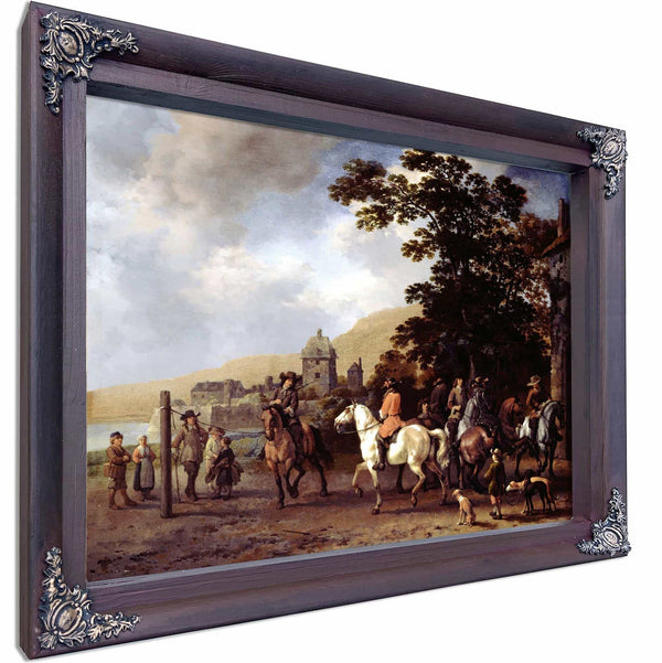 A Riding School In The Open Air By Abraham Van Calraet