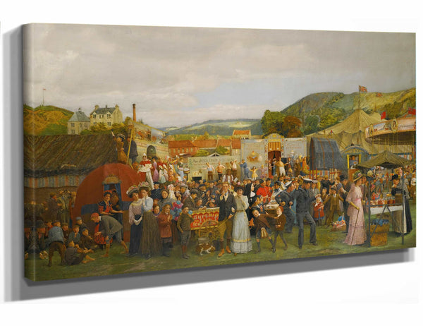 Andrew Young 18" x 12" / Stretched Canvas Wrap A Scottish Fair (1910) By Andrew Young