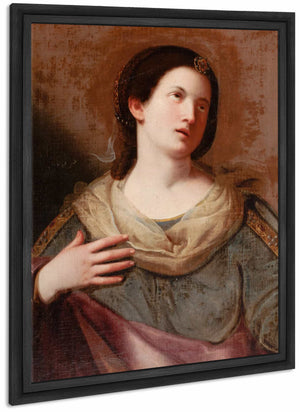 A Sibyl With Eyes Raised By Bolognese School