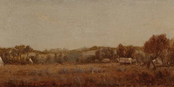 Sanford Robinson Gifford A Sketch At The Camp On The La Bonte Wyoming Territory By Sanford Robinson Gifford