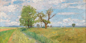 Alfred Zoff A Springtime Landscape With Creek By Alfred Zoff