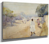 Ralph Wormeley Curtis 14" x 11" / Stretched Canvas Wrap A Street In Hyderabad Deccan India By Ralph Wormeley Curtis