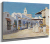 Charles Cottet 14" x 11" / Stretched Canvas Wrap A Street In Tunis By Charles Cottet