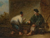 George Chinnery A Street Scene In Macau With Two Figures Playing A Game By George Chinnery