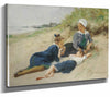 Hermann Seeger 14" x 11" / Stretched Canvas Wrap A Summer Day In The Dunes By Hermann Seeger