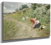 Hermann Seeger 14" x 11" / Stretched Canvas Wrap A Summer Outing By Hermann Seeger