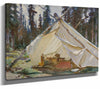 John Singer Sargent 14" x 11" / Stretched Canvas Wrap A Tent In The Rockies By John Singer Sargent