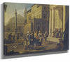 A Townscape With A Bishop Healing The Sick And Injured In Front Of A Church By Willem Reuter