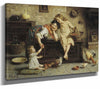 Eugenio Zampighi 14" x 11" / Stretched Canvas Wrap A Treat For Baby By Eugenio Zampighi