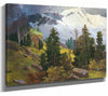 Konstantin Stoitzner 14" x 11" / Stretched Canvas Wrap A Vast Mountain Landscape By Konstantin Stoitzner