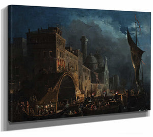 A Venetian Gala Night By Ippolito Caffi