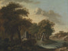 George Smith A View Near Arundel Sussex With Ruins By Water By George Smith
