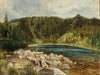 Julius Eduard Marak A View Of A Lake At The Bohemian Forest By Julius Eduard Marak