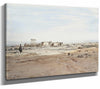 Eduard Hildebrandt 14" x 11" / Stretched Canvas Wrap A View Of Baalbek In The Lebanon By Eduard Hildebrandt