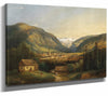 Ferdinand Lepie 14" x 11" / Stretched Canvas Wrap A View Of Bad Ischl By Ferdinand Lepie
