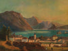 Ferdinand Lepie A View Of Gmunden In The Background Schloss Orth By Ferdinand Lepie