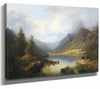 Anton Schiffer 14" x 11" / Stretched Canvas Wrap A View Of Hintersee With Reiteralm By Anton Schiffer