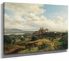 Ludwig Halauska 14" x 11" / Stretched Canvas Wrap A View Of Klosterneuburg Monastery By Ludwig Halauska