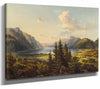 Jakob Canciani 14" x 11" / Stretched Canvas Wrap A View Of Lake Ossiach With Landskron Castle By Jakob Canciani