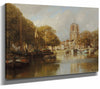 Johannes Christiaan Karel Klinkenberg 14" x 11" / Stretched Canvas Wrap A View Of Leeuwarden With The Oldenhove By Johannes Christiaan Karel Klinkenberg