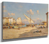 Henry Malfroy 14" x 11" / Stretched Canvas Wrap A View Of Martigues By Henry Malfroy