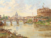 Antonietta Brandeis A View Of Rome With Castel Sant’angelo Ponte Sant’angelo And St Peter’s Basilica In The Background By Antonietta Brandeis