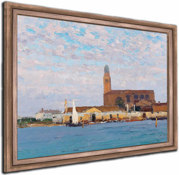 A View Of The Cathedral In Chioggia By Alfred Zoff 1