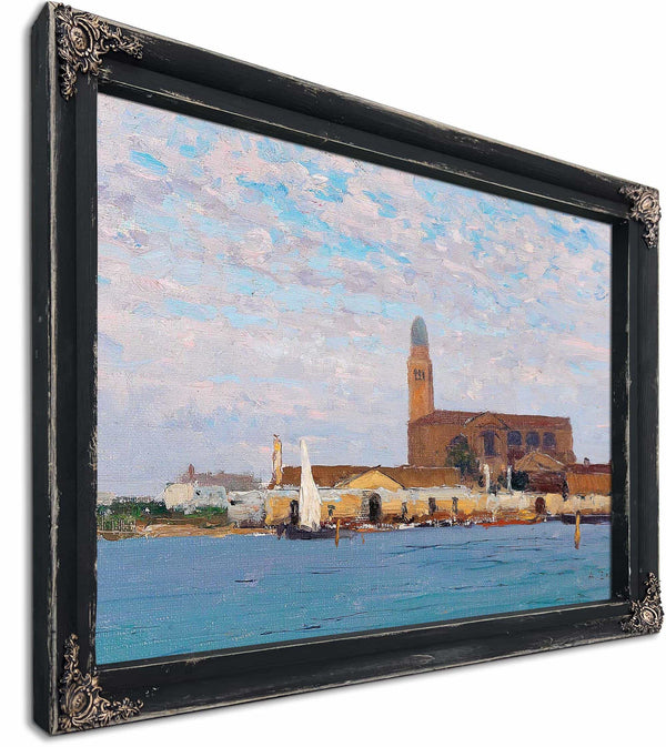 A View Of The Cathedral In Chioggia By Alfred Zoff 1