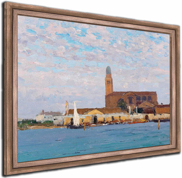 A View Of The Cathedral In Chioggia By Alfred Zoff