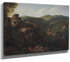 Gaspard Dughet 14" x 11" / Stretched Canvas Wrap A View Of Tivoli With The Temple Of The Sibyl By Gaspard Dughet