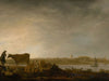 Aelbert Cuyp A View Of Vianen With A Herdsman And Cattle By A River By Aelbert Cuyp