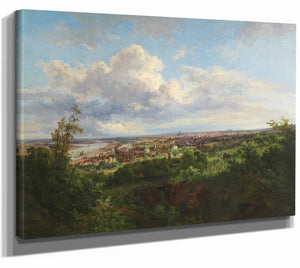 Anton Hlavacek 14" x 11" / Stretched Canvas Wrap A View Of Vienna By Anton Hlavacek