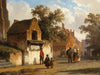 Cornelis Springer A Village Road By Cornelis Springer