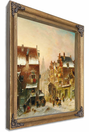 A Winter Day In A Dutch Town By Charles Leickert