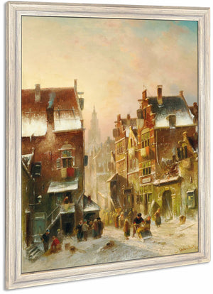 A Winter Day In A Dutch Town By Charles Leickert