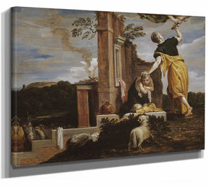 David Teniers The Younger 14" x 11" / Stretched Canvas Wrap Abraham’s Sacrifice Of Isaac (1654 56) By David Teniers The Younger